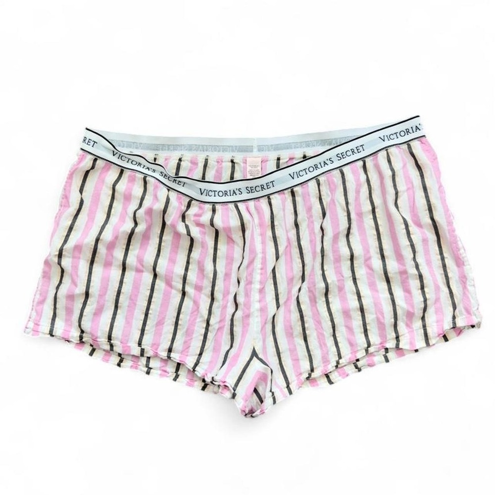 Victoria's Secret Pink Striped Pajama Shorts Size XXL Loungewear Preppy